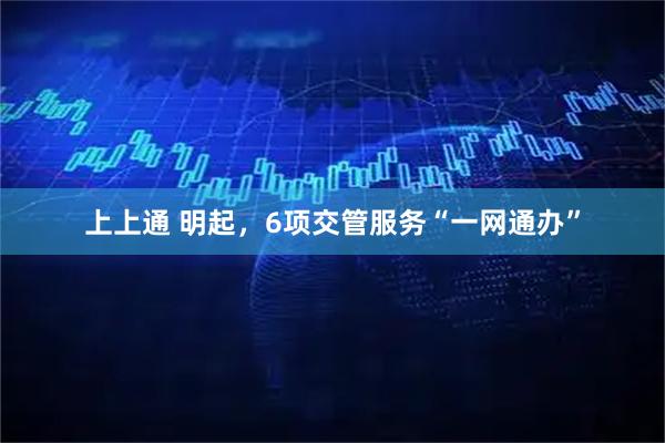 上上通 明起，6项交管服务“一网通办”
