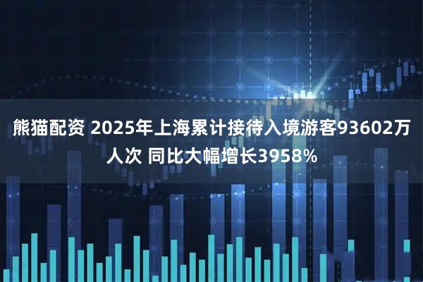 熊猫配资 2025年上海累计接待入境游客93602万人次 同比大幅增长3958%